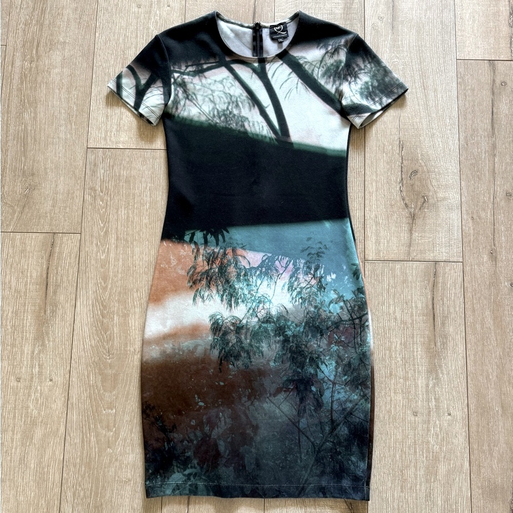 MCQ Alexander McQueen Black and Blue Dress in size Small, EUC.